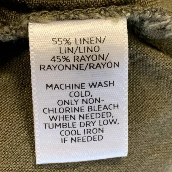 Ann Taylor Loft Women's‎ Linen Blend Long Sleeve Elastic Waist Jumpsuit Size XS - Picture 12 of 16